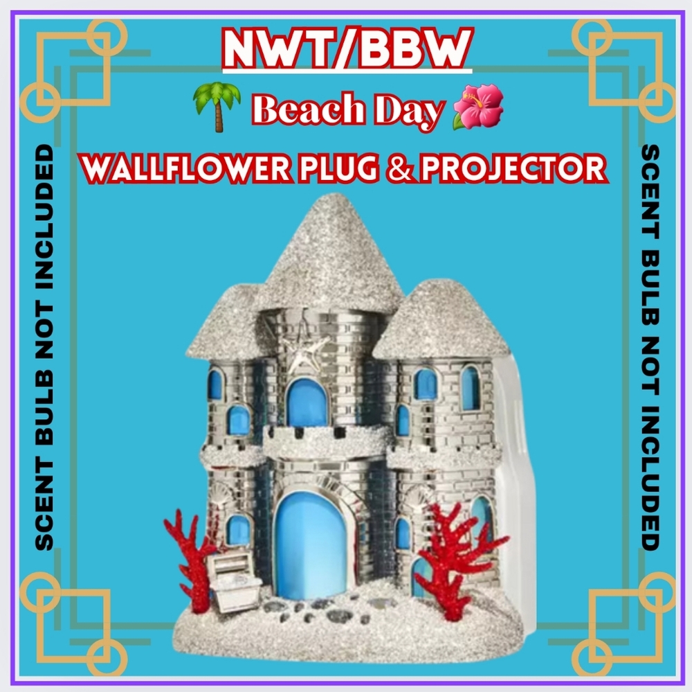🔥SCENT PLUG & PROJECTOR "BEACH DAY"-NWT/BBW/WALLFLOWER PLUG